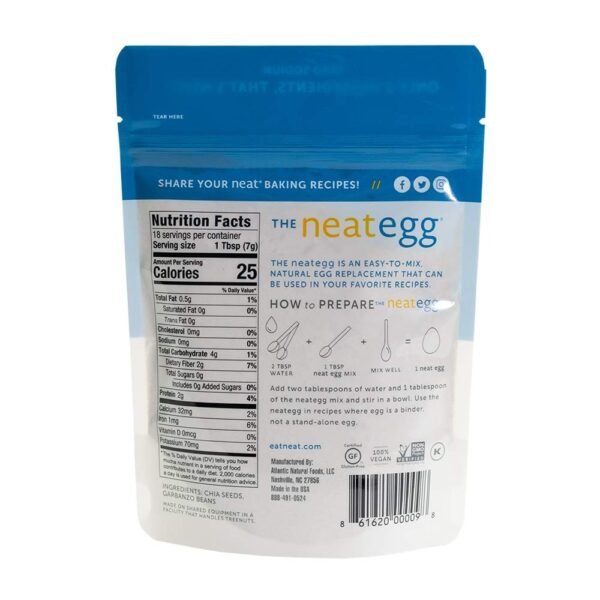 neat - Plant-Based - Egg Mix (4.5 oz.) - Non-GMO, Gluten-Free, Soy Free, Egg Substitute Mix - Image 2