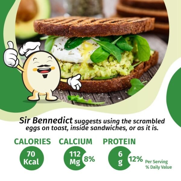 Eggylicious Egg Scramble Mix – Made w/ Hormones Free Whole Eggs/Protein Packed –Easy & Delicious Breakfast - Ideal for Outdoors/Camping/Backpacking – Preservatives Free – Easy Storing 1 lb Jar - Image 3