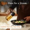 TrendPlain 16oz/470ml Olive Oil Sprayer for Cooking - 2 in 1 Olive Oil Dispenser for Kitchen Gadgets, Air Fryer, Salad, and BBQ - Black - Image 4
