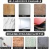 Paper Towel Holder - Self-Adhesive or Drilling, Matte Black, Upgraded Aluminum Kitchen Roll Dispenser Under Cabinet, Lighter but Stronger Than Stainless Steel! - Image 6