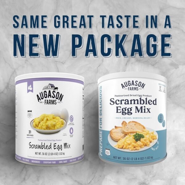 Augason Farms Pasteurized Scrambled Egg Mix Can, Emergency Food Supply, Everyday Meals, 57 Servings - Image 3