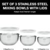 Cuisinart Mixing Bowl Set, Stainless Steel, 3-Piece, CTG-00-SMB - Image 2