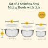 Cuisinart Mixing Bowl Set, Stainless Steel, 3-Piece, CTG-00-SMB - Image 3